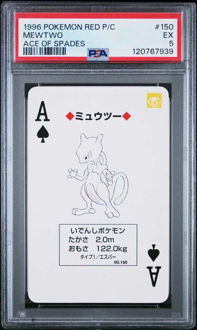 Mewtwo, Red Version Playing Cards, PSA 5