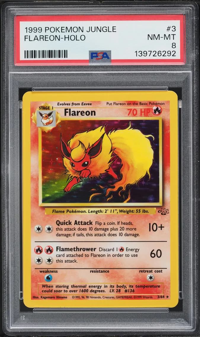 Flareon-Holo, Jungle, PSA 8