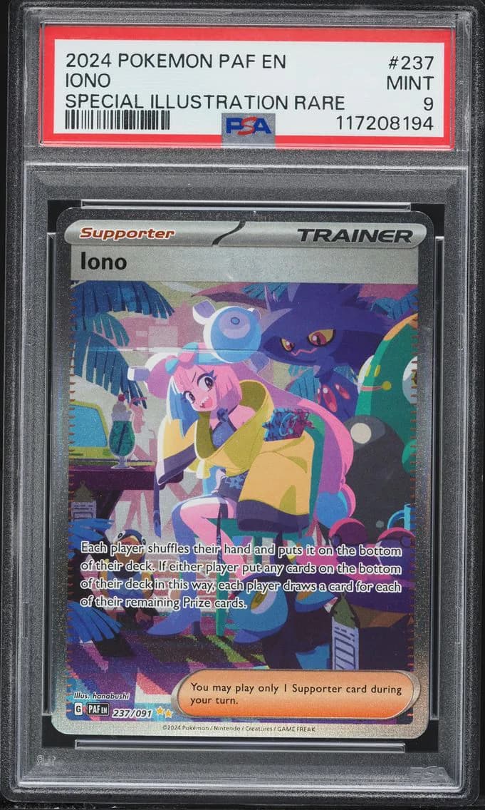 Iono, Paldean Fates, PSA 9