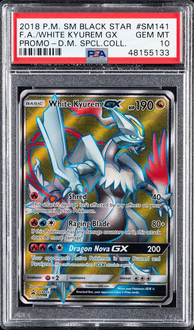 White Kyurem GX, SM Black Star Promo, PSA 10