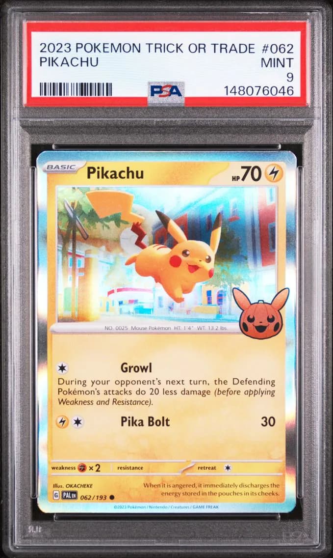 Pikachu, Trick or Trade, PSA 9