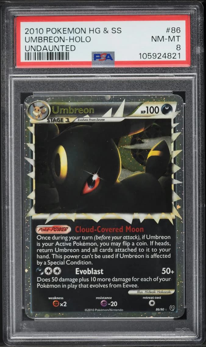 Umbreon-Holo, Heartgold & Soulsilver Undaunted, PSA 8
