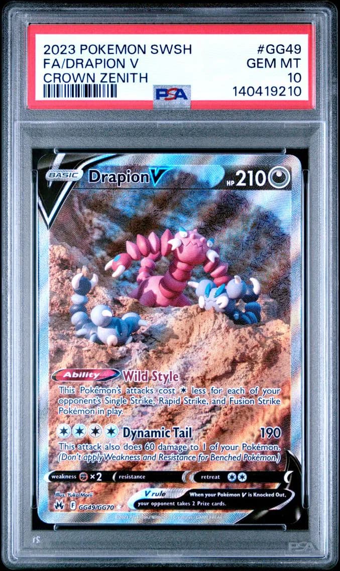 Drapion V, Sword and Shield Crown Zenith, PSA 10