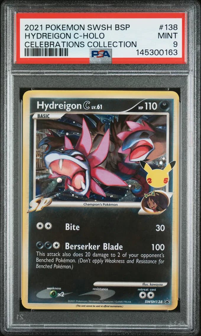 Hydreigon C-Holo, Swsh Black Star Promo, PSA 9