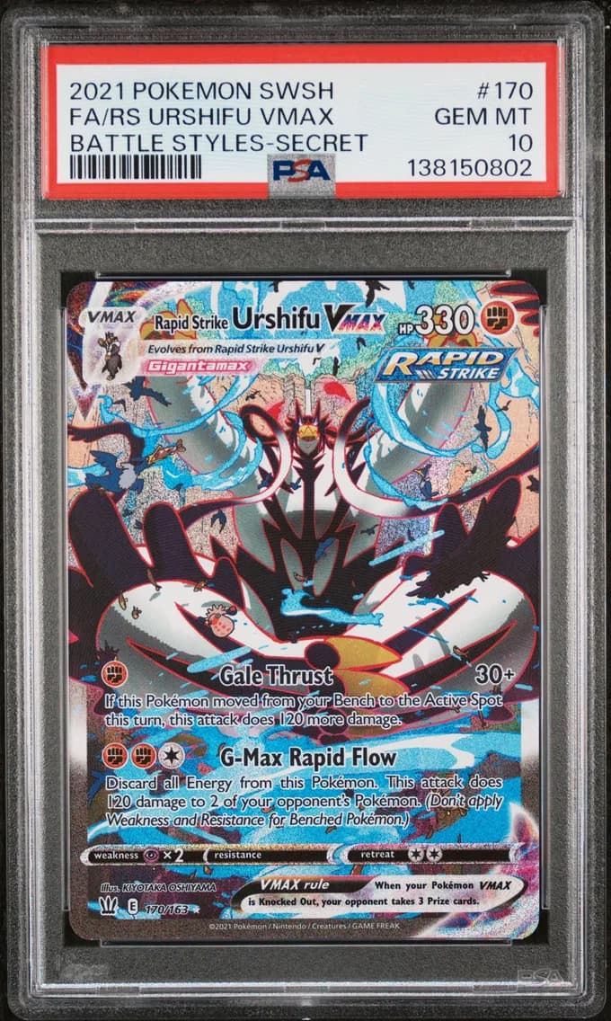 Rapid Strike Urshifu VMAX, Sword & Shield Battle Styles, PSA 10