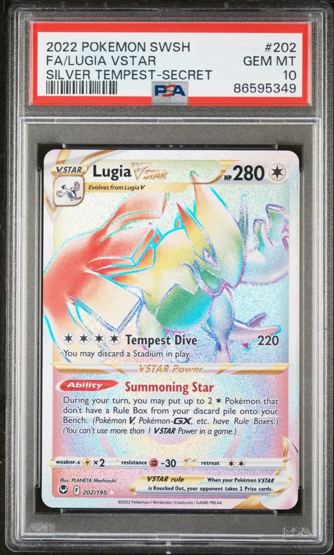 Lugia VSTAR, Sword & Shield Silver Tempest, PSA 10