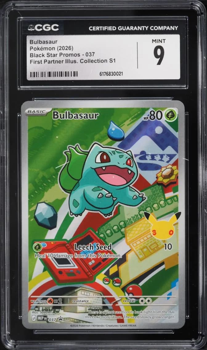 Bulbasaur, Black Star Promos - Mega Evolution MEP EN, CGC 9