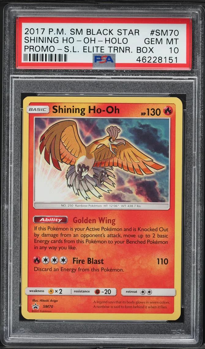 Shining HO-Oh-Holo, SM Black Star Promo, PSA 10