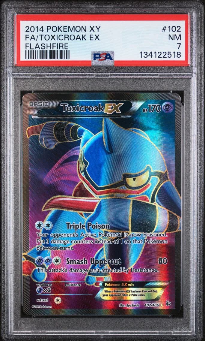 Toxicroak EX, XY Flashfire, PSA 7