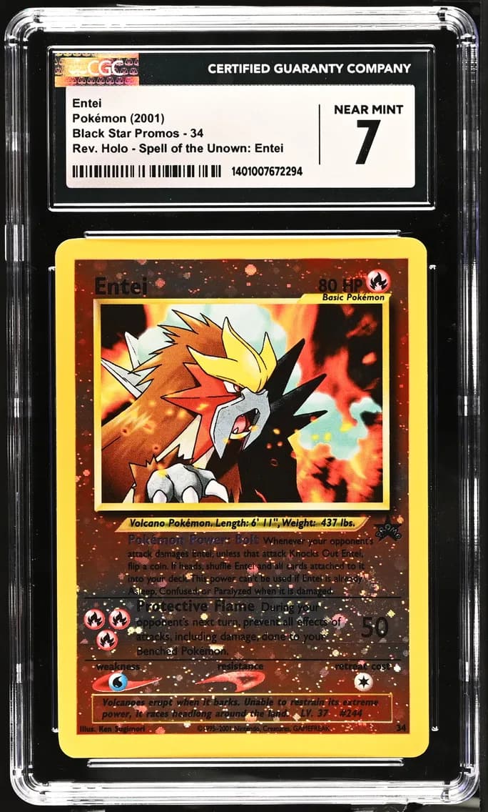 Entei, Black Star Promos - WotC, CGC 7