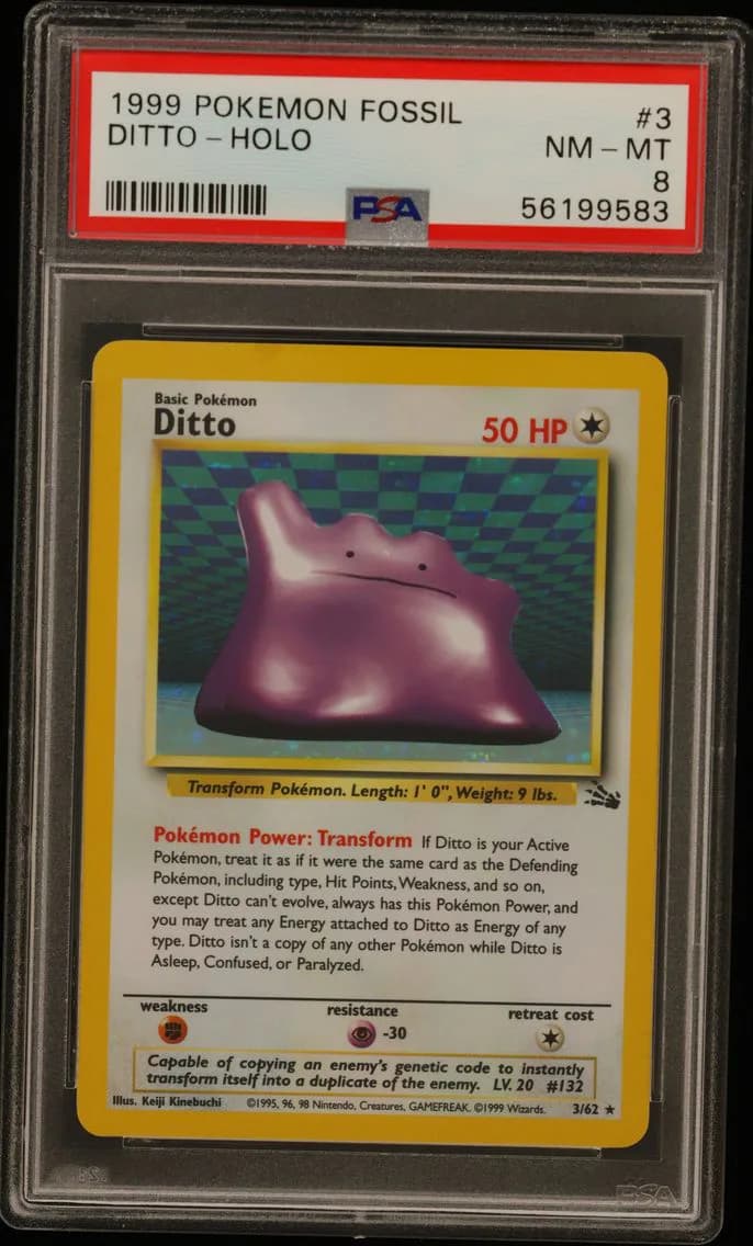 Ditto-Holo, Fossil, PSA 8