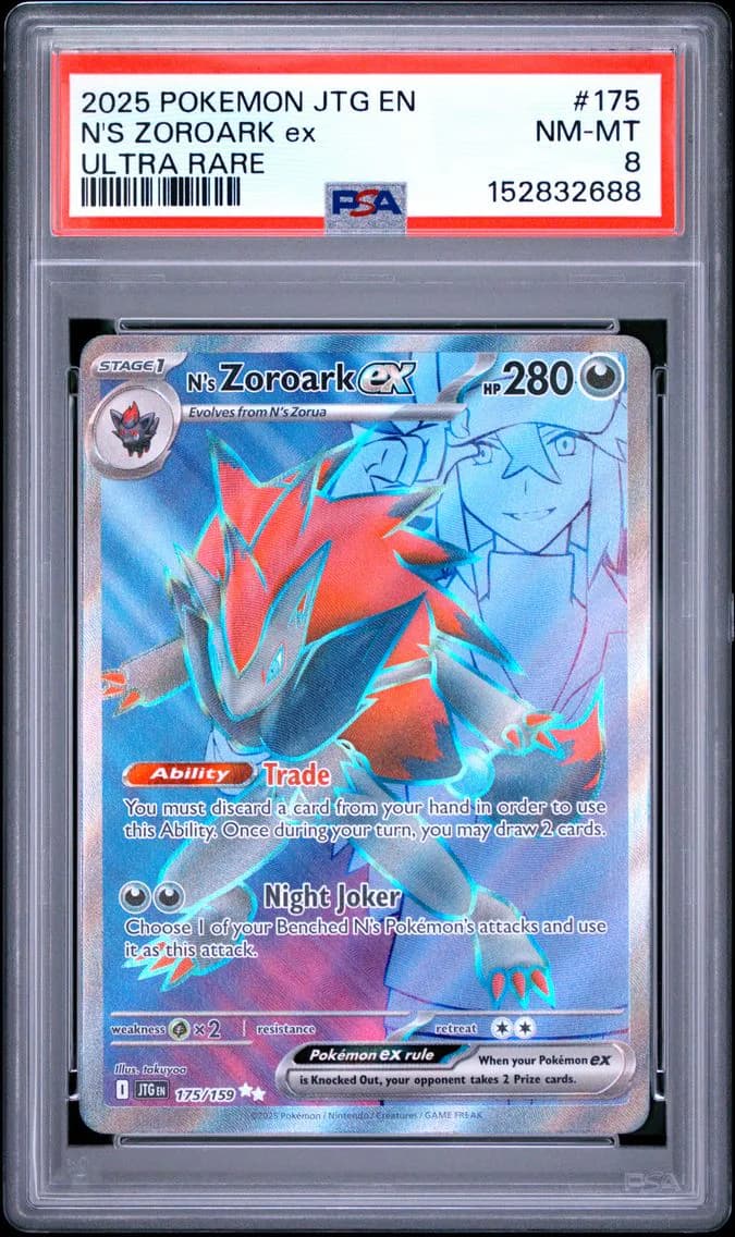 N's Zoroark EX, Journey Together, PSA 8