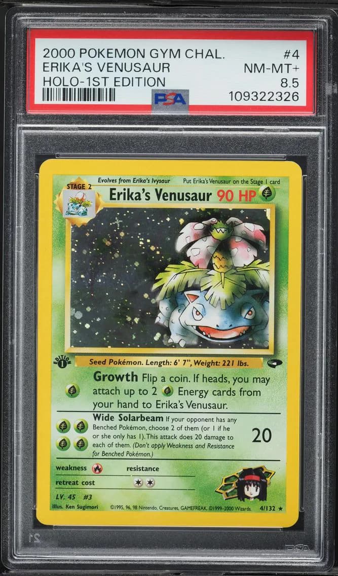 Erika's Venusaur, Gym Challenge, PSA 8.5