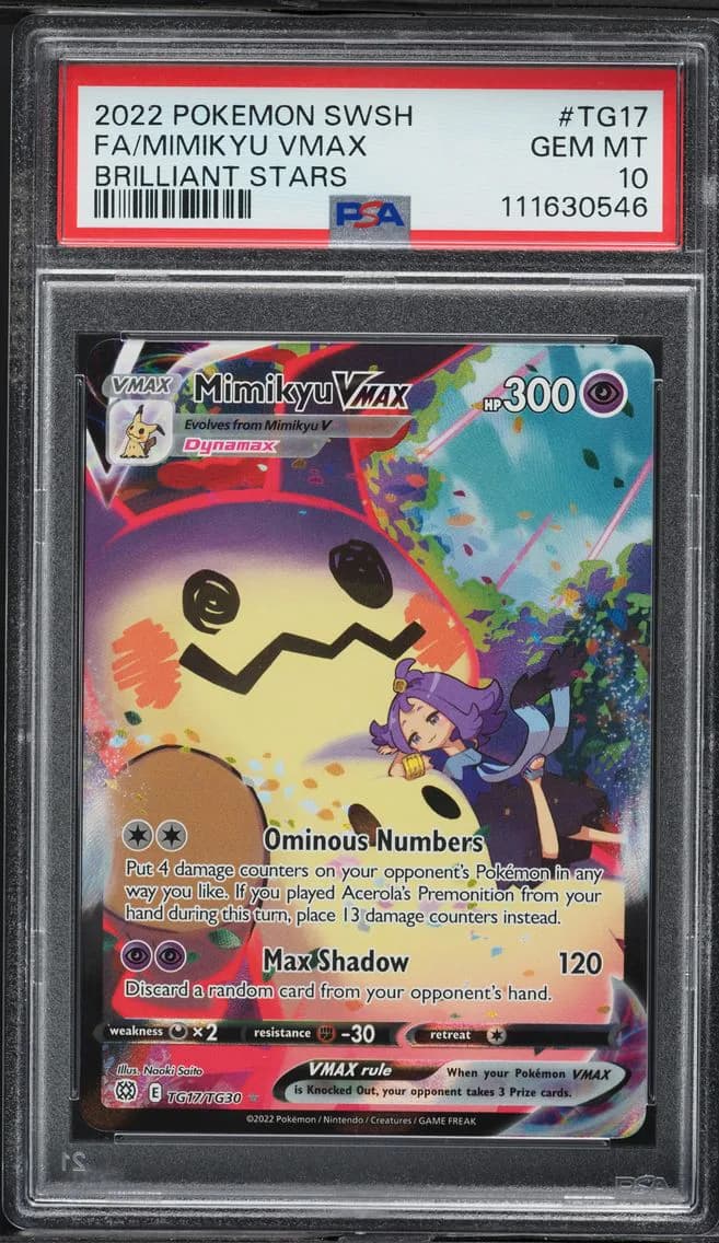 Mimikyu VMAX, Sword & Shield Brilliant Stars, PSA 10