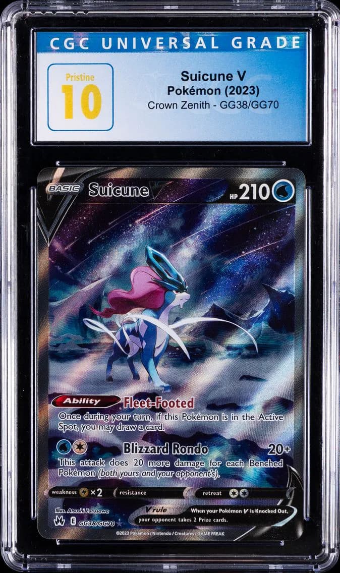Suicune V, Crown Zenith, CGC 10