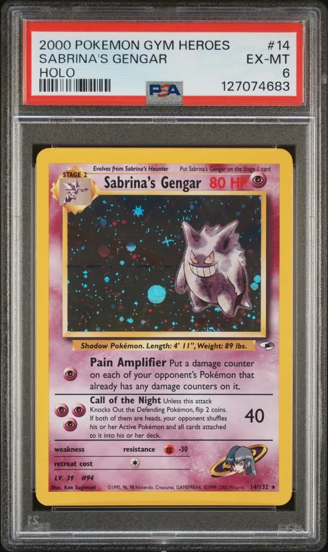 Sabrina's Gengar, Gym Heroes, PSA 6