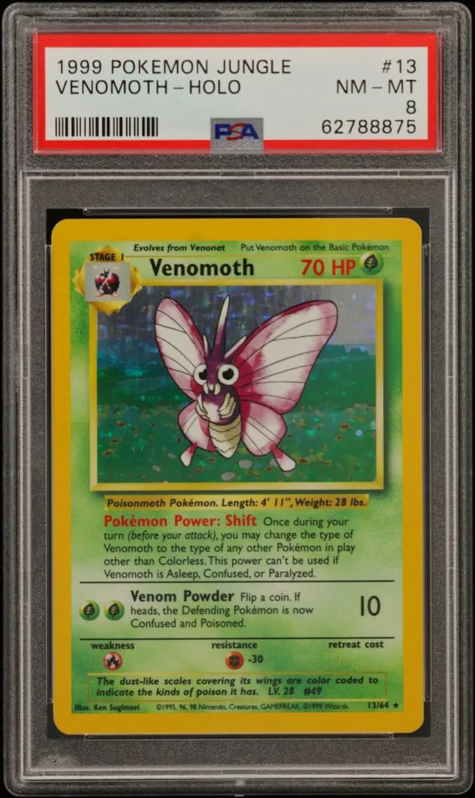 Venomoth-Holo, Jungle, PSA 8