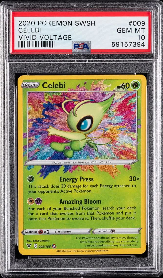 Celebi, Sword & Shield Vivid Voltage, PSA 10