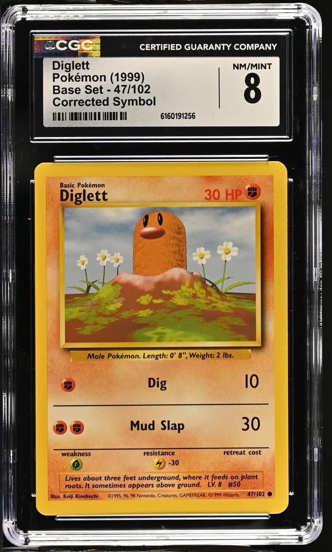 Diglett, Base Set - Unlimited, CGC 8