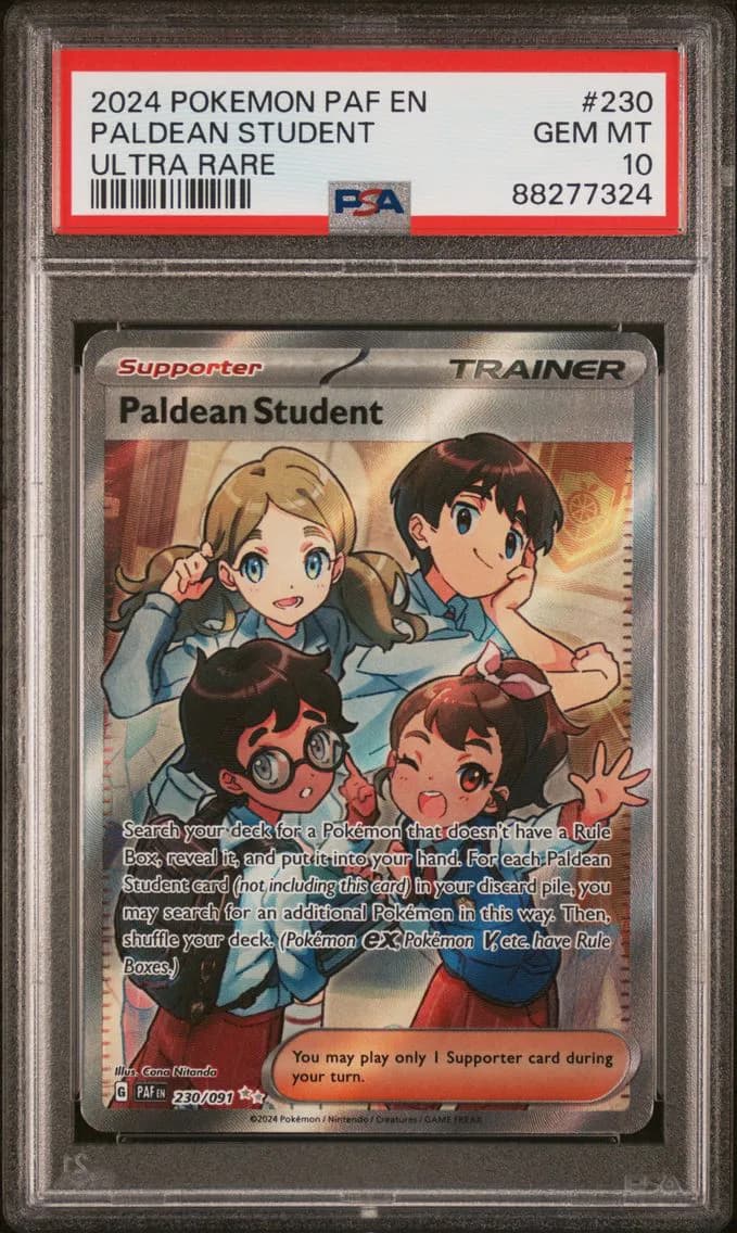 Paldean Student, Paldean Fates, PSA 10