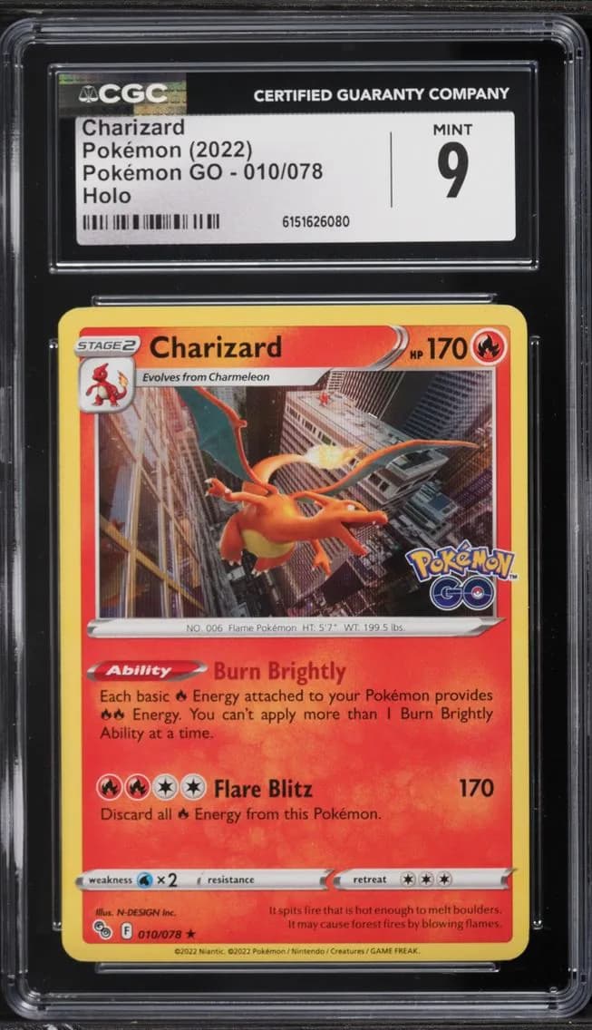 Charizard, Pokémon GO, CGC 9