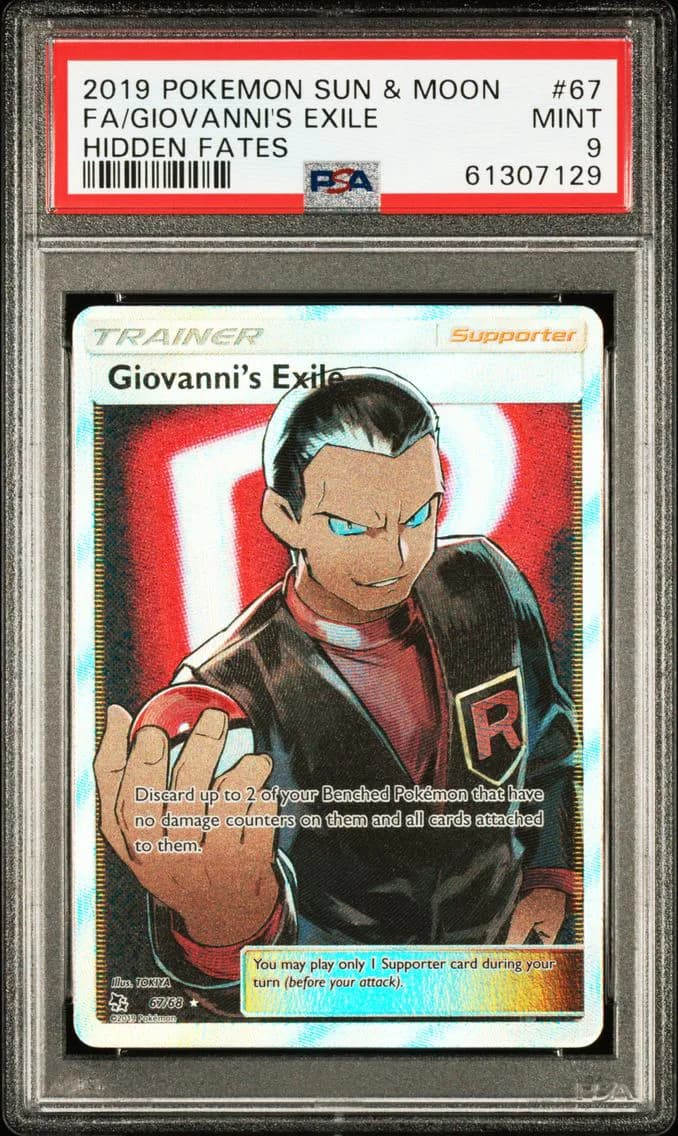 Giovanni's Exile, Sun & Moon Hidden Fates, PSA 9