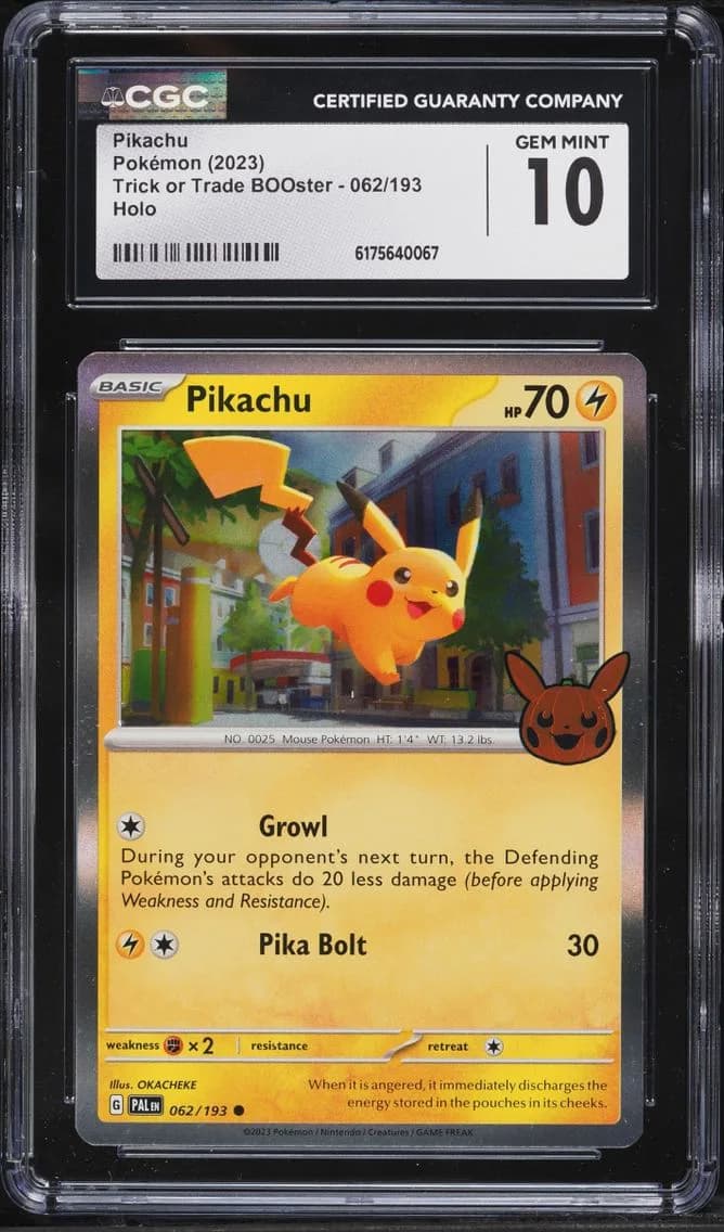 Pikachu, Trick or Trade BOOster (2023), CGC 10