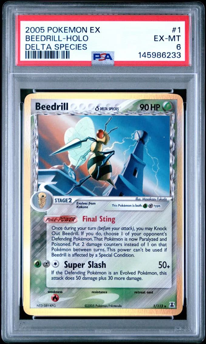 Beedrill-Holo, EX Delta Species, PSA 6