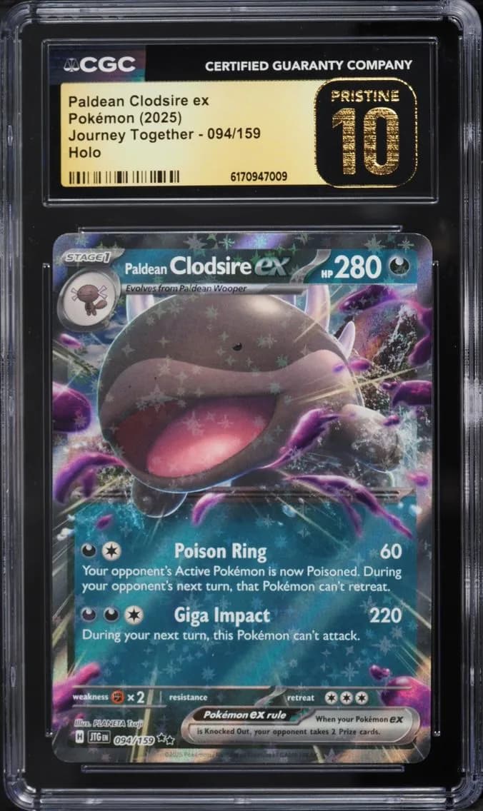 Paldean Clodsire ex, Journey Together, CGC 10