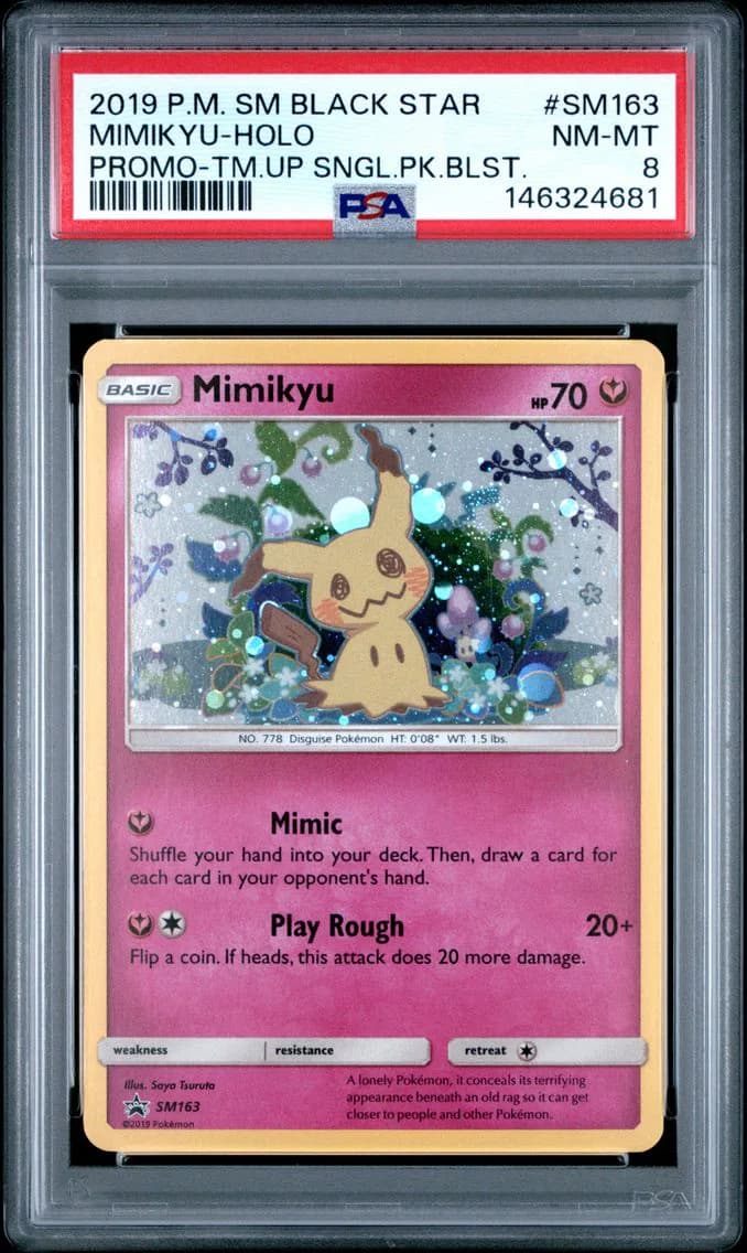 Mimikyu-Holo, SM Black Star Promo, PSA 8