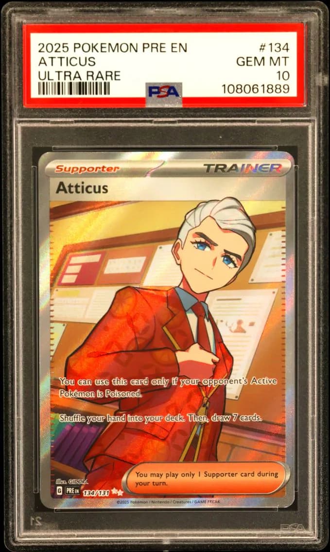 Atticus, Prismatic Evolutions, PSA 10