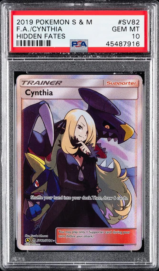 Cynthia, Sun & Moon Hidden Fates, PSA 10