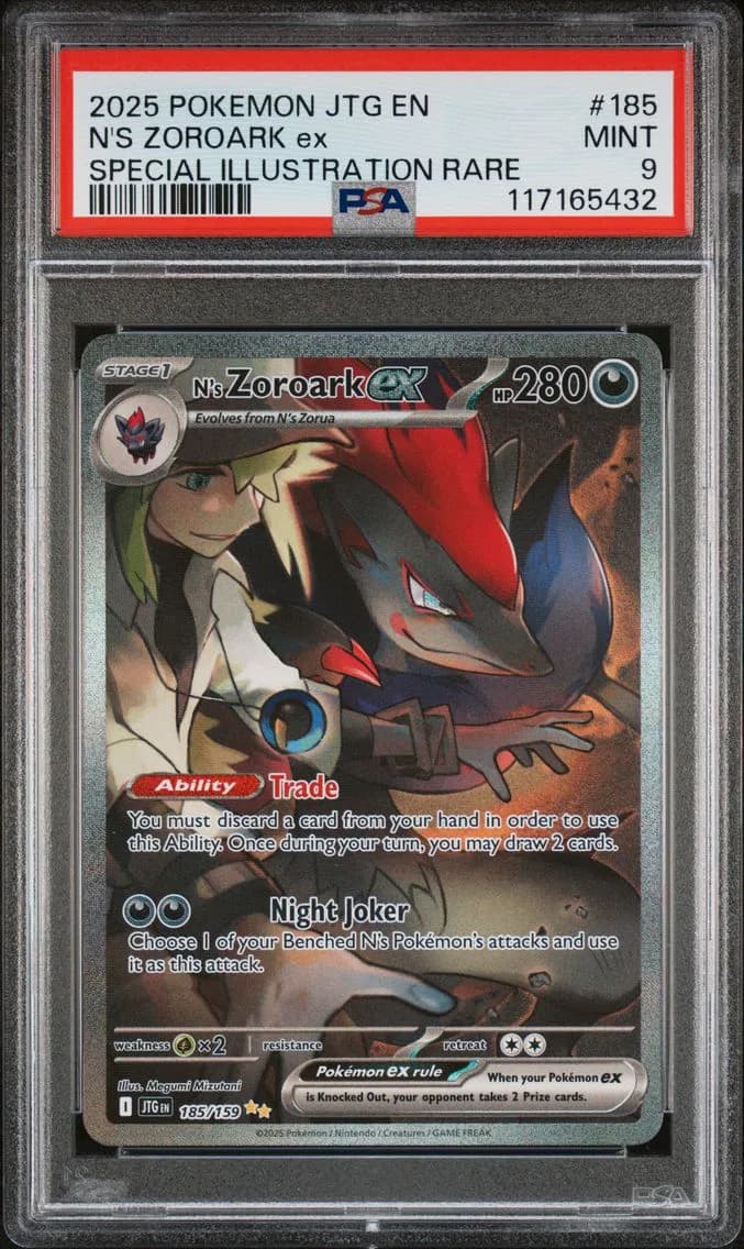 N's Zoroark EX, Journey Together, PSA 9