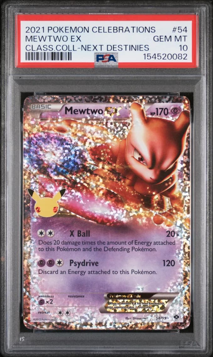 Mewtwo EX, Celebrations Classic Collection, PSA 10