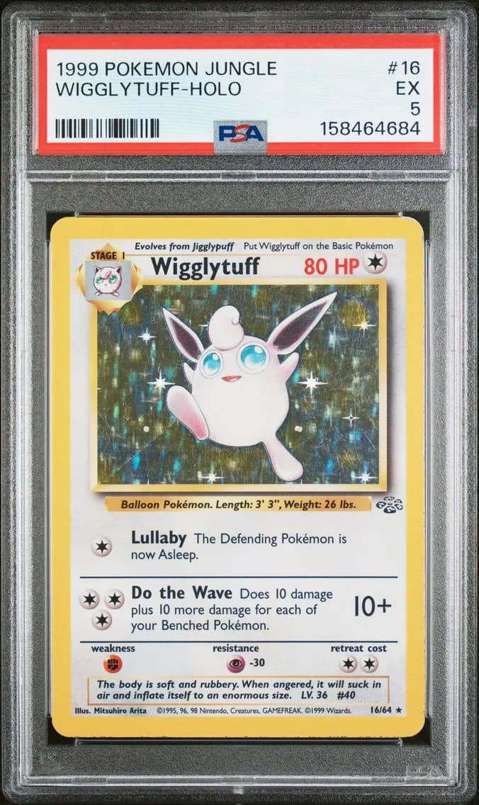 Wigglytuff-Holo, Jungle, PSA 5
