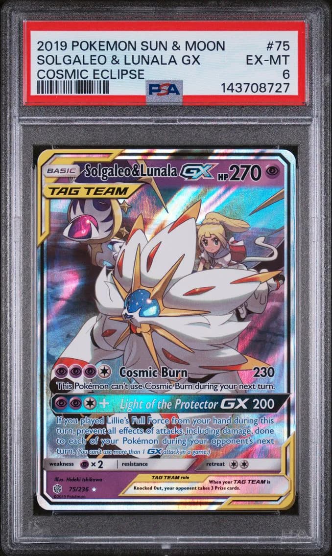 Solgaleo & Lunala GX, Sun & Moon Cosmic Eclipse, PSA 6