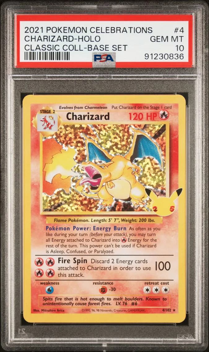 Charizard-Holo, Celebrations Classic Collection, PSA 10
