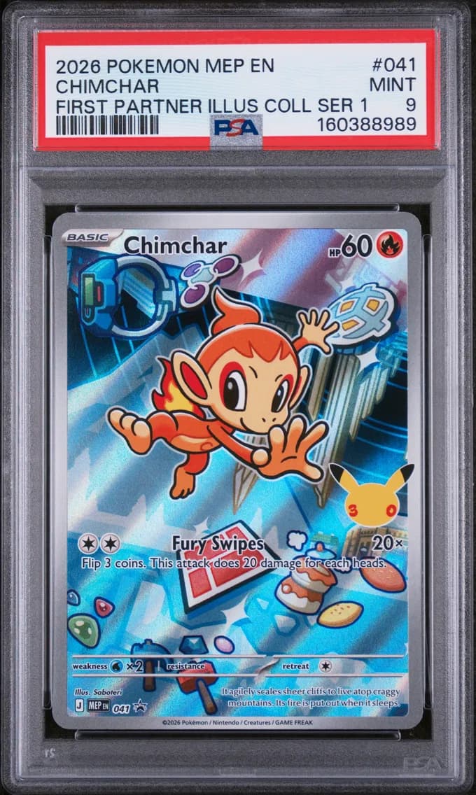 Chimchar, Me Black Star Promo, PSA 9