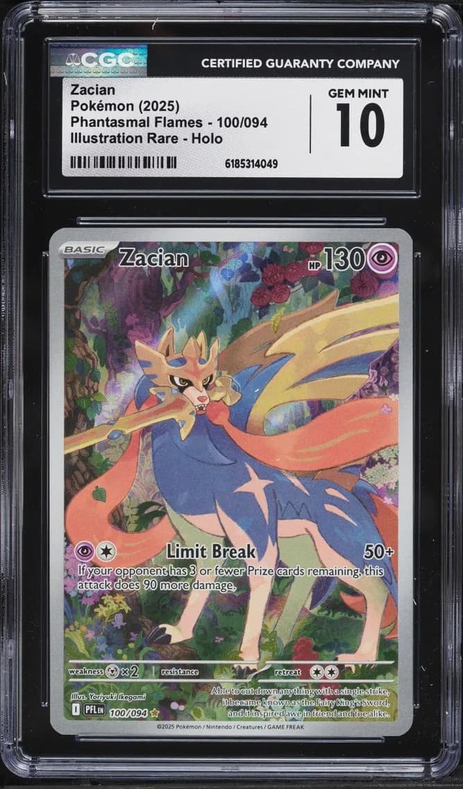 Zacian, Phantasmal Flames, CGC 10