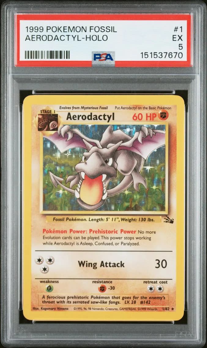 Aerodactyl-Holo, Fossil, PSA 5