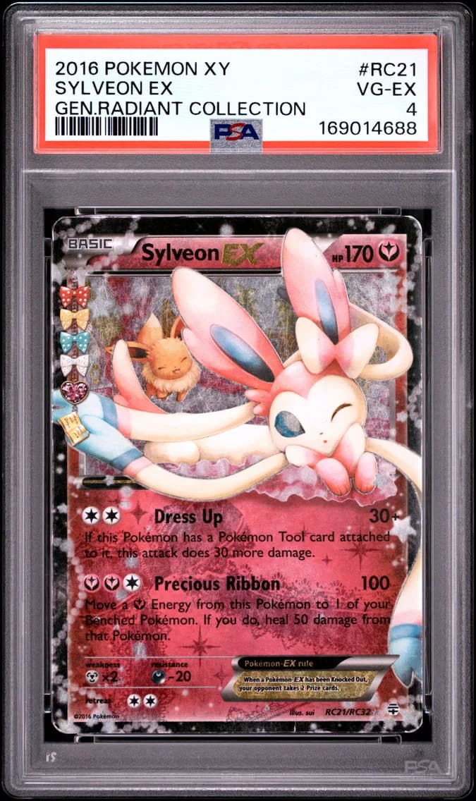 Sylveon EX, XY Generations Radiant Collection, PSA 4