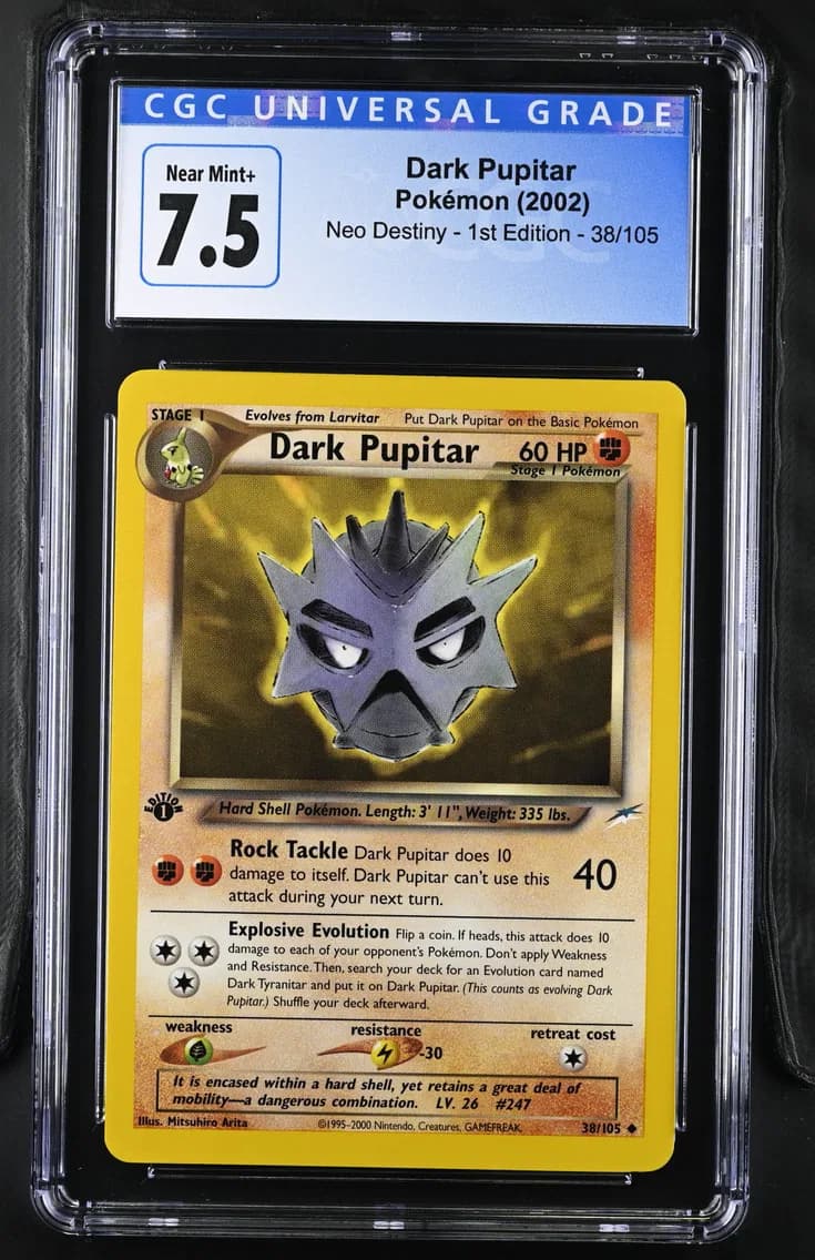 Dark Pupitar, Neo Destiny - 1st Edition, CGC 7.5