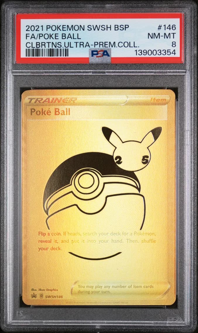 Poke Ball, Swsh Black Star Promo, PSA 8
