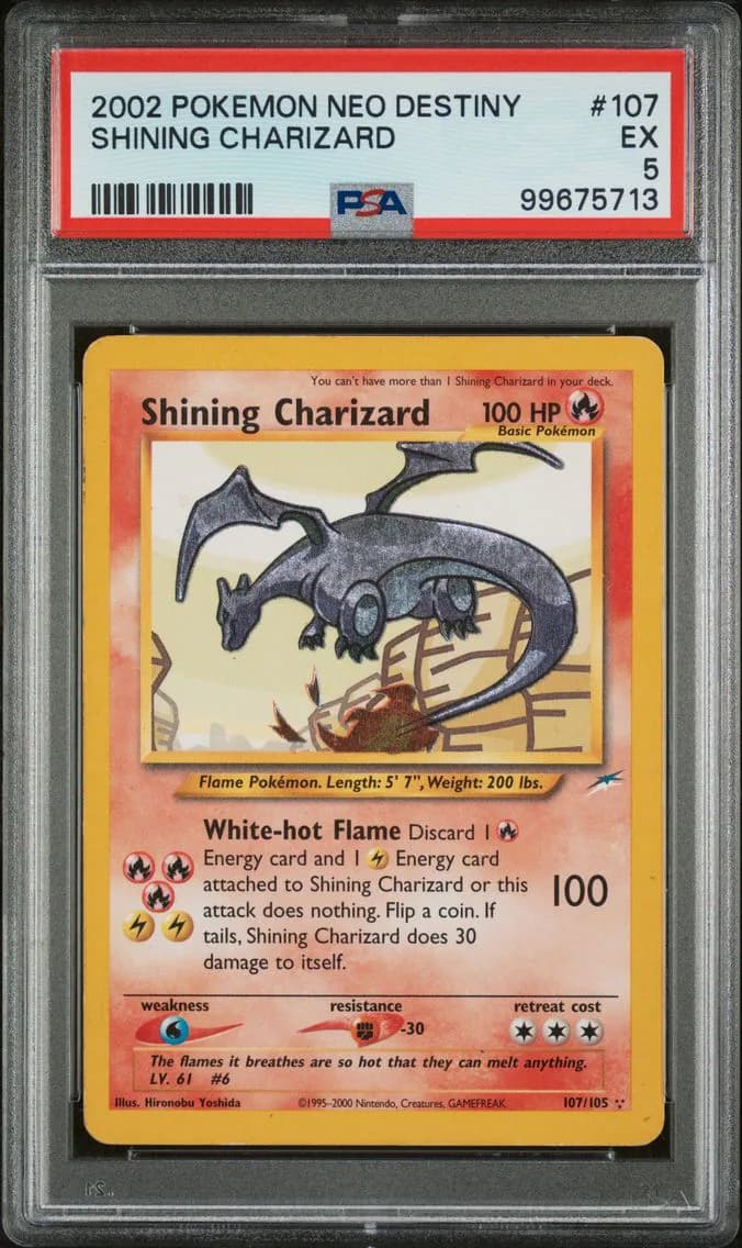 Shining Charizard, Neo Destiny, PSA 5