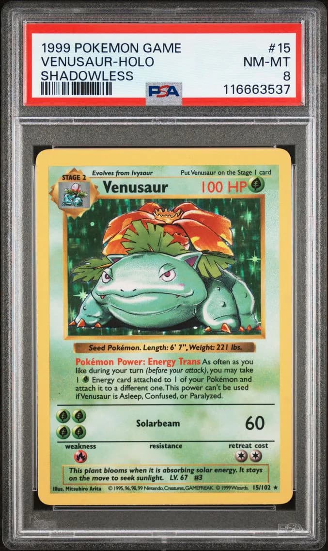 Venusaur-Holo, Game, PSA 8