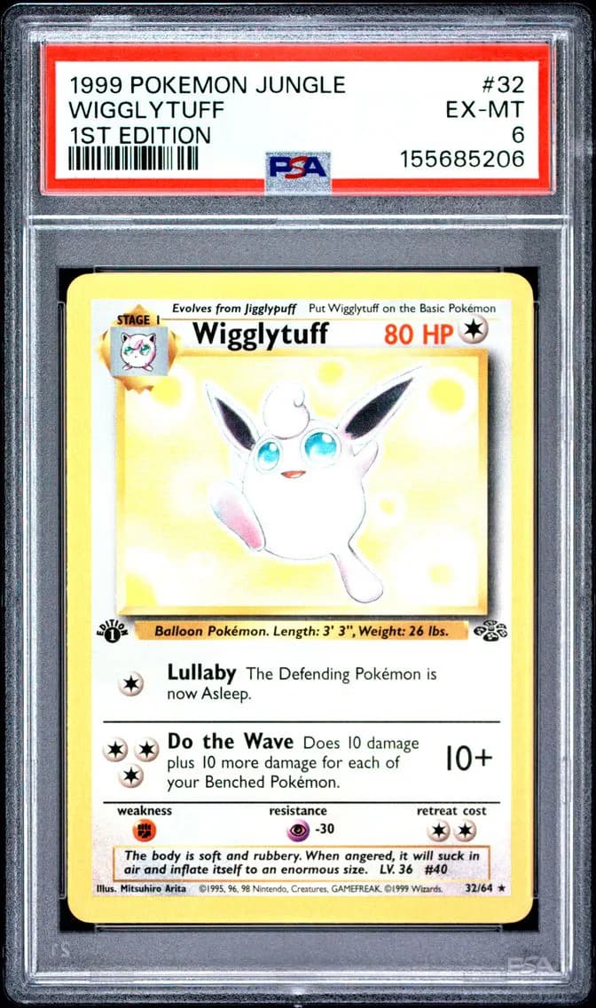 Wigglytuff 1st Edition, Jungle, PSA 6