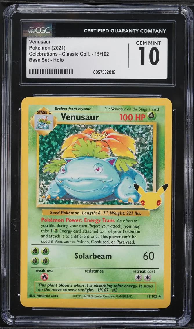 Venusaur-Holo, Celebrations - Classic Collection, CGC 10