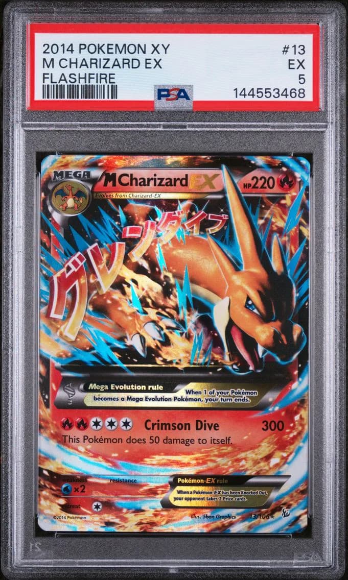 M Charizard EX, XY Flashfire, PSA 5