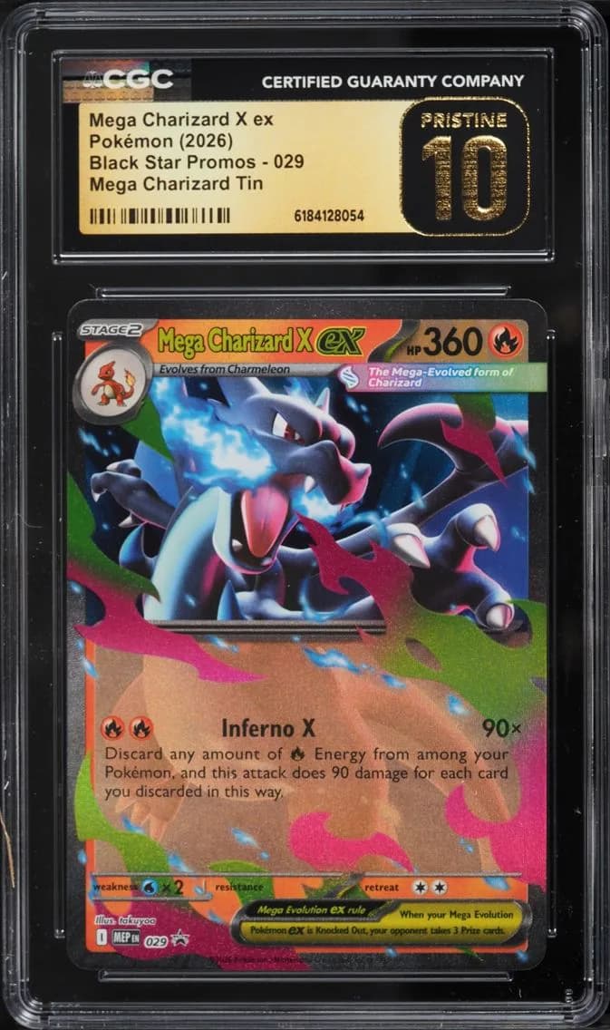 Mega Charizard X Ex, Black Star Promos - Mega Evolution MEP EN, CGC 10