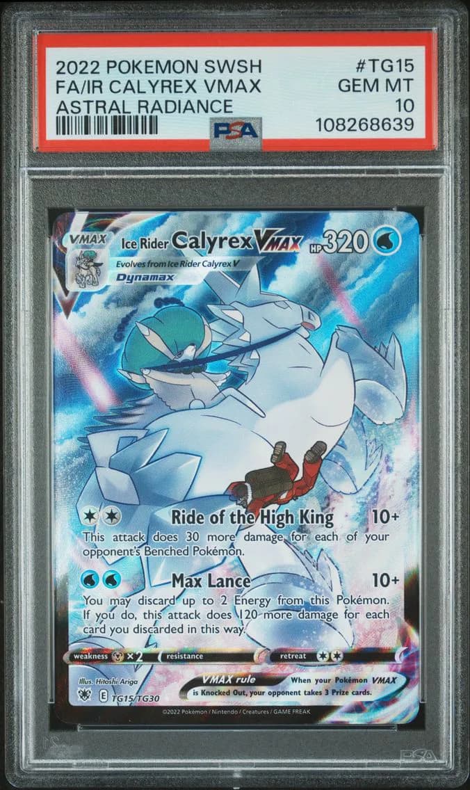 Ice Rider Calyrex VMAX, Sword & Shield Astral Radiance, PSA 10